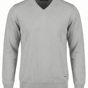 پلیور بافت یقه هفت طوسی روشن اگزیتکس