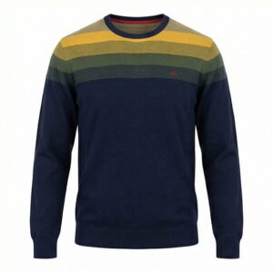 پلیور سلانیک یقه گرد طرح رینگی سرمه‌ای Ramos