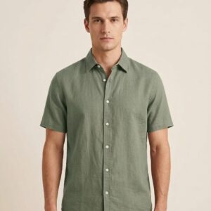 خرید پیراهن مردانه لینن–کتان آستین کوتاه H&M (۵۵٪ لینن)
