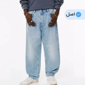 شلوار جین مردانه فول بگ آبی روشن Pull&Bear