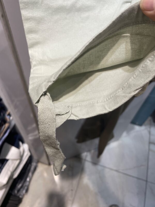 شلوار کتان کاغذی رگولار pull a bear- سبز پسته ای روشن