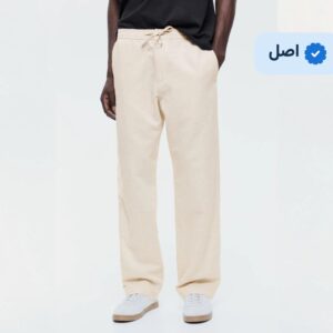 شلوار لینن نیم بگ H&M -سفید (کپی)
