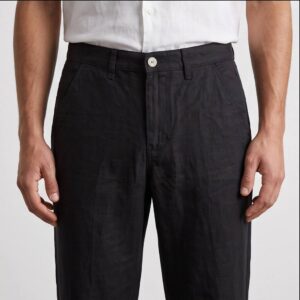 شلوار لینن راسته مردانه وارداتی زارا- مشکی