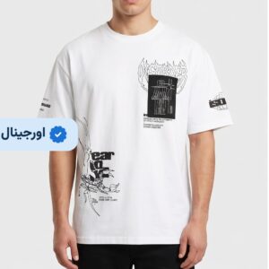 تیشرت باکسی طرح دار برند black-squad