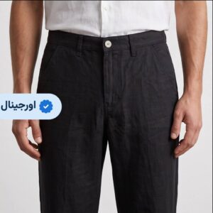 شلوار لینن راسته مردانه وارداتی زارا- مشکی