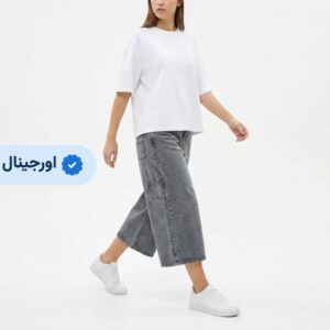 شلوارک جورس جین برند برشکا- طوسی