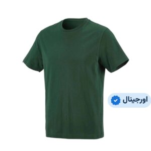 تیشرت یقه گرد ساده و بدون طرح وارداتی برند strauss-engelbert- سبز