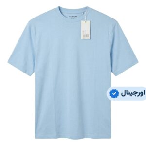 تیشرت ساده نخ پنبه وارداتی برند YourTurn- آبی روشن