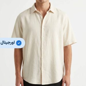 پیراهن لینن آستین کوتاه مردانه وارداتی برند Next- سبز پسته ای (کپی)