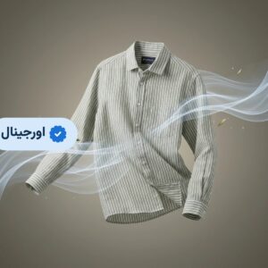 پیراهن لینن مردانه آستین بلند راه راه وارداتی Defacto -سرخابی (کپی)