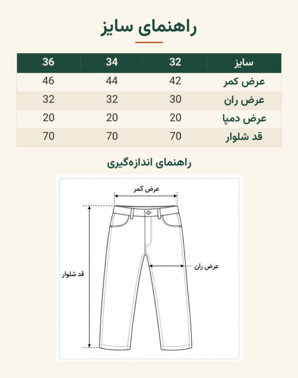 راهنمای سایز شلوار جین زنانه برمودا وارداتی برند M&S-سفید