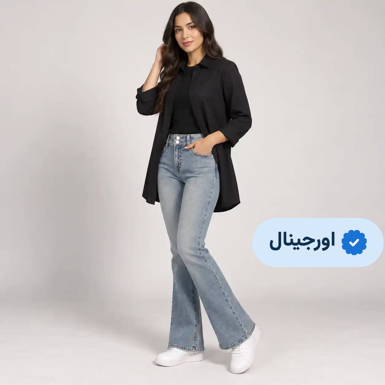 شلوار جین زنانه بوت کات اسپانیایی اورجینال برند GAP