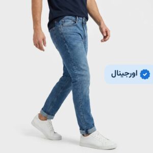 شلوار جین مردانه اسلیم فیت اورجینال اچ اند ام-آبی