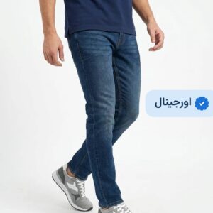 شلوار جین مردانه اسلیم فیت اورجینال اچ اند ام- سرمه‌ای