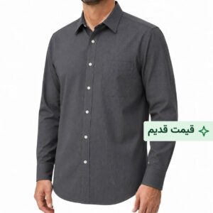پیراهن کلاسیک مردانه طرح راه راه دیپلمات سوزنی کد ۱۲۱- نوک مدادی