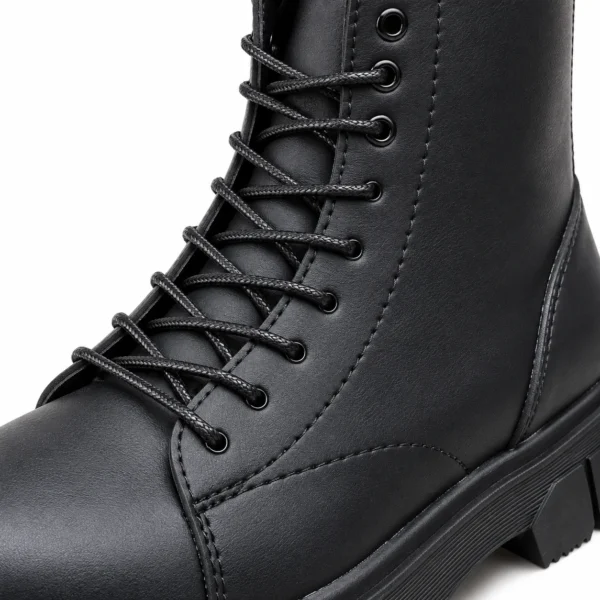 بوت مشکی بند و زیپ برند BERSHKA
