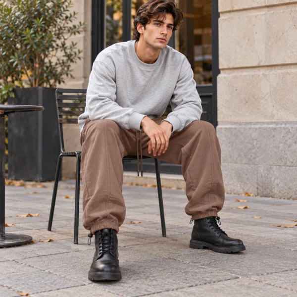شلوار جاگر موکا داخل کرک وارداتی برند Breshka – کد۰۵