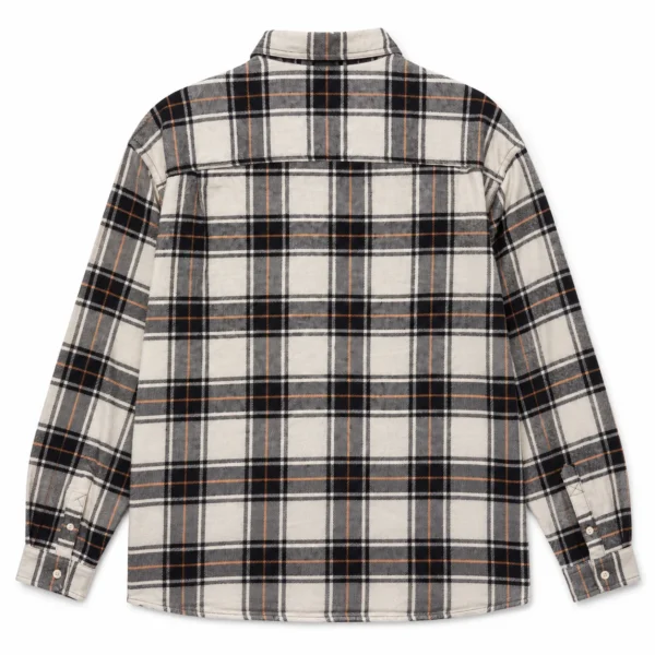 پیراهن پشمی مردانه چهارخانه سفید مشکی وارداتی برند اچ اند ام H&M – کد۰۶