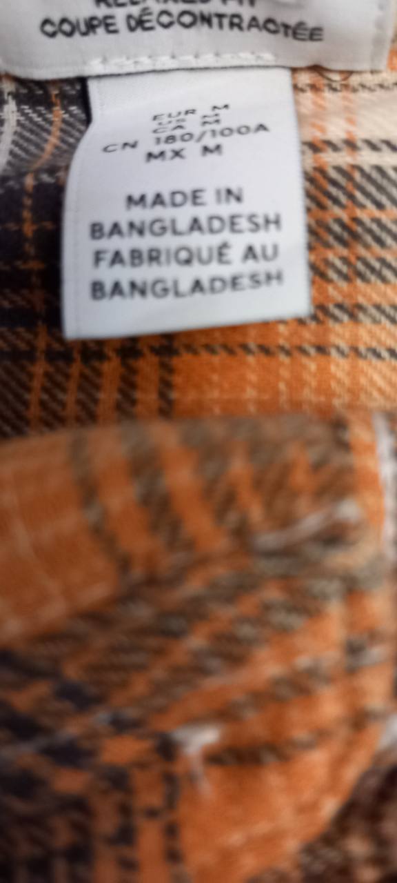 پیراهن پشمی مردانه چهارخانه وارداتی برند اچ اند ام H&M – کد۱۲