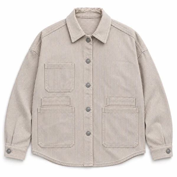 کت کتان جین راه راه zara