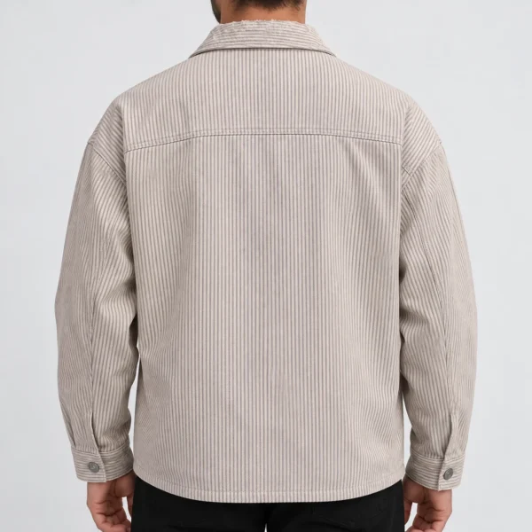 کت کتان جین راه راه zara